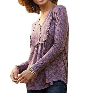 Matilda Moments With You Space Dye Planetarium Tunic Top Size M